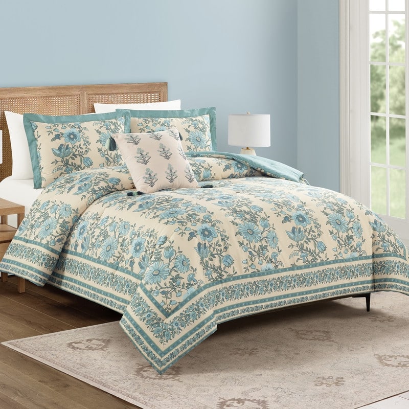 Spartina 449 Mystic Moss 3-Piece Cotton Sateen Comforter Set - King