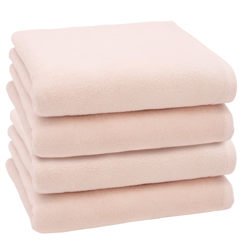 Authentic Hotel and Spa 100% Turkish Cotton Ediree Bath Towels- Set of 4 - Blush