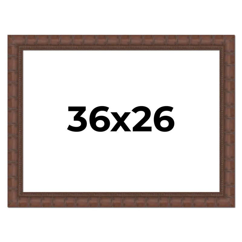 36x26 Frame Pewter Solid Wood Picture Frame Width 1.625 Inches | Interior Frame Depth 0.6875 Inches