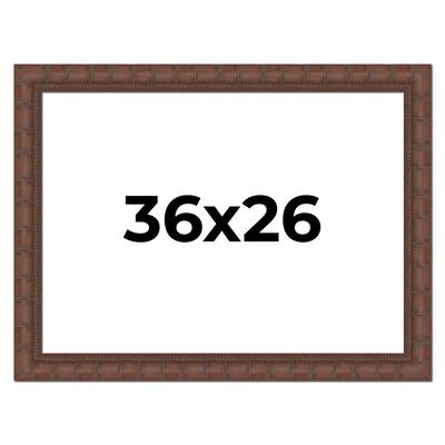 36x26 Frame Pewter Solid Wood Picture Frame Width 1.625 Inches | Interior Frame Depth 0.6875 Inches