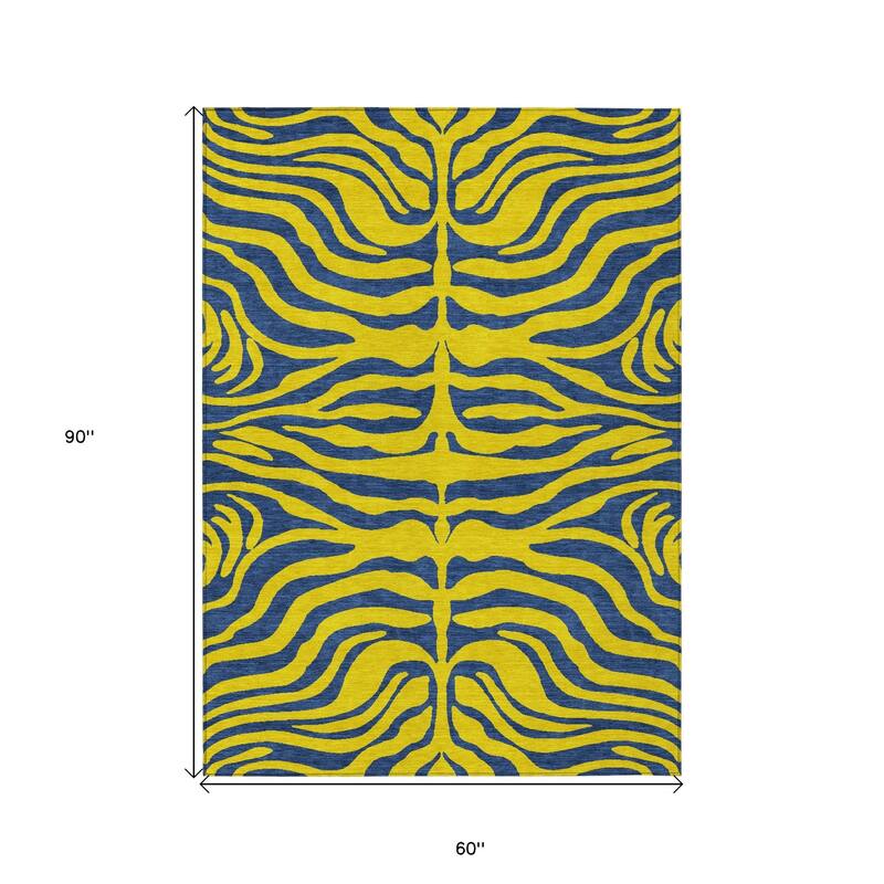 HomeRoots Animal Print Transitional Rectangle Outdoor Rug