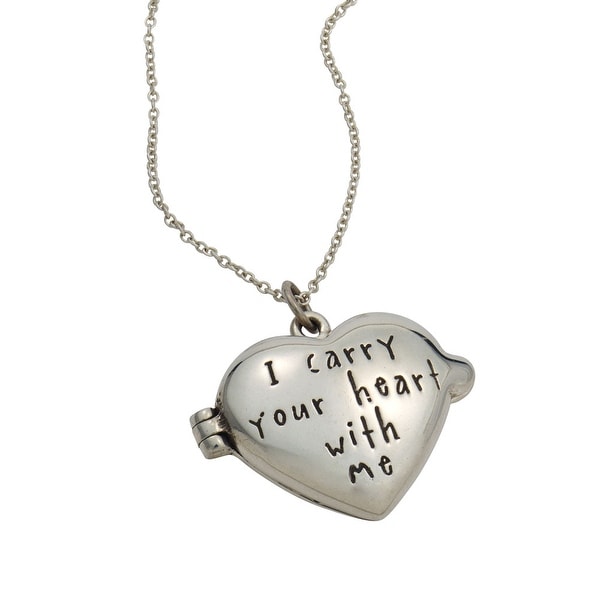 Shop Women's Sterling Silver Pendant - I Carry Your Heart ...