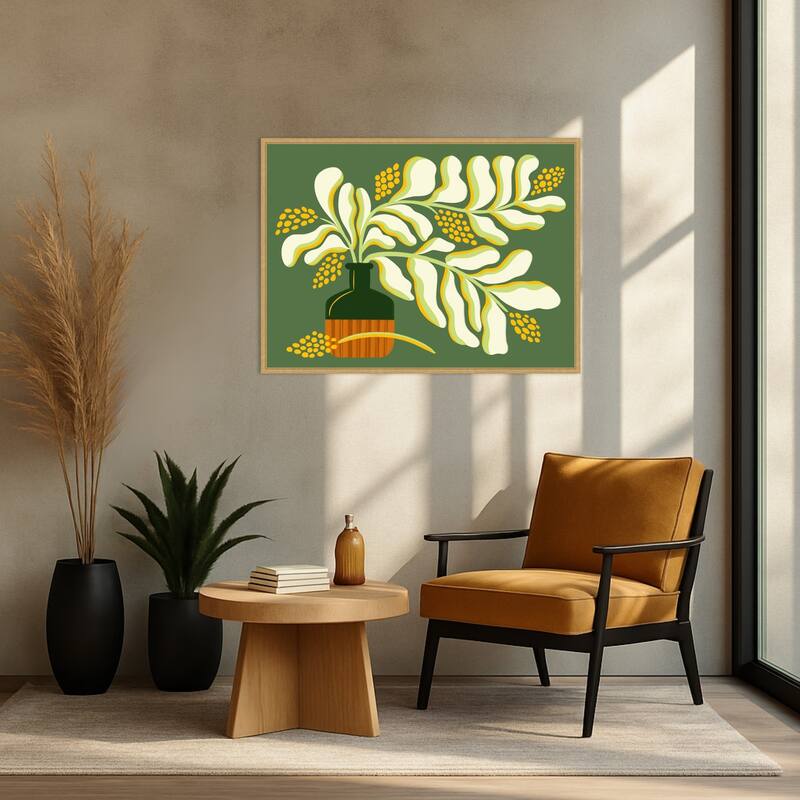 Hawaiian Ginger Blossoms by Kristian Gallagher Framed Canvas Wall Art Print