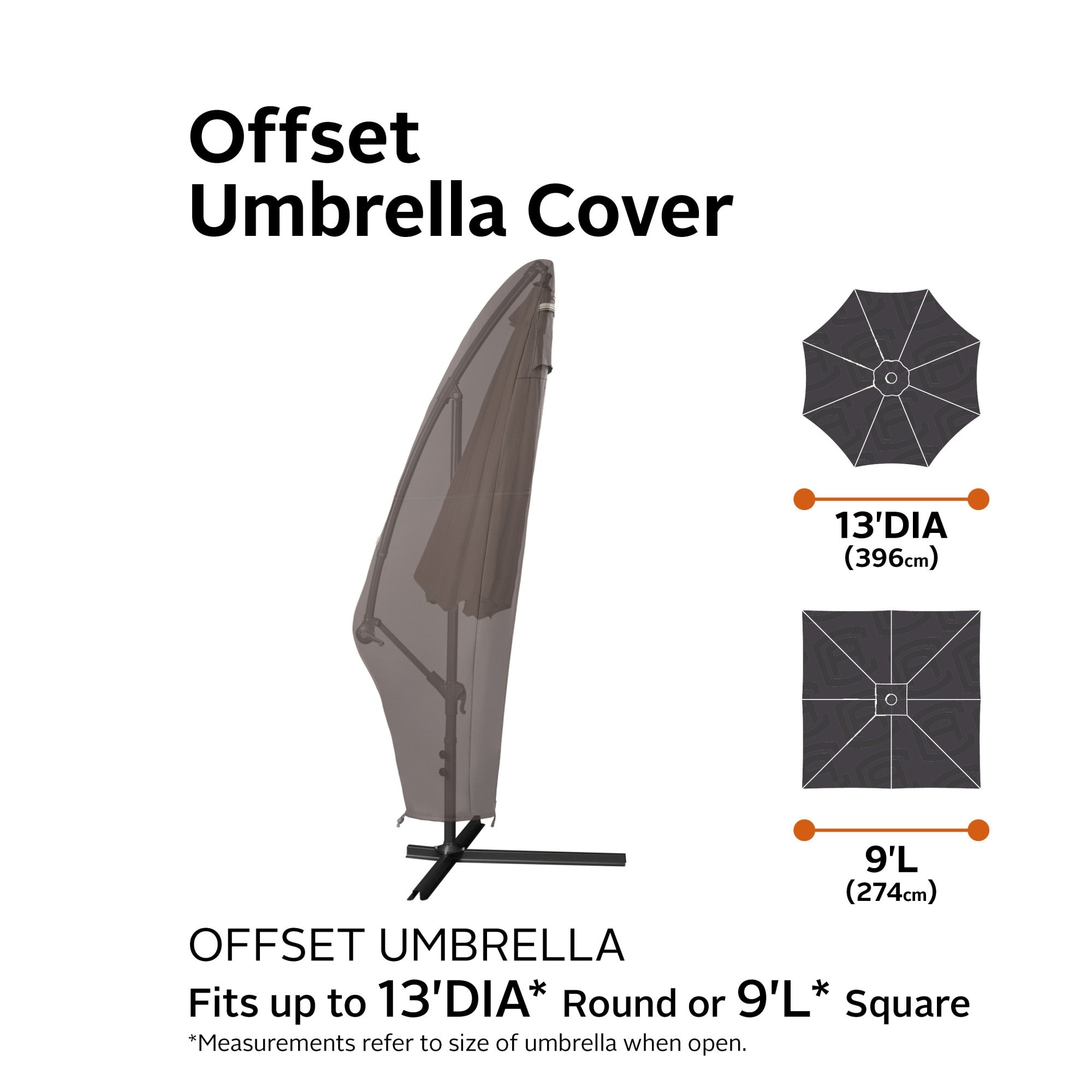 classic accessories veranda round square patio offset umbrella cover Ravenna & Frame secure fit and padded handles for easy fitting and removal Classic Accessories Veranda Offset Umbrella