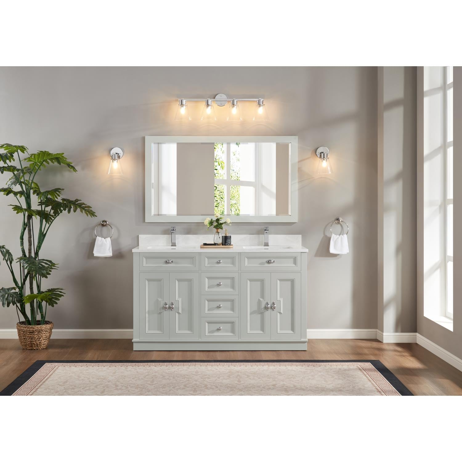Legion Furniture WS2516 Solid Wood Sink Vanity with 1" Artificial Stone Top