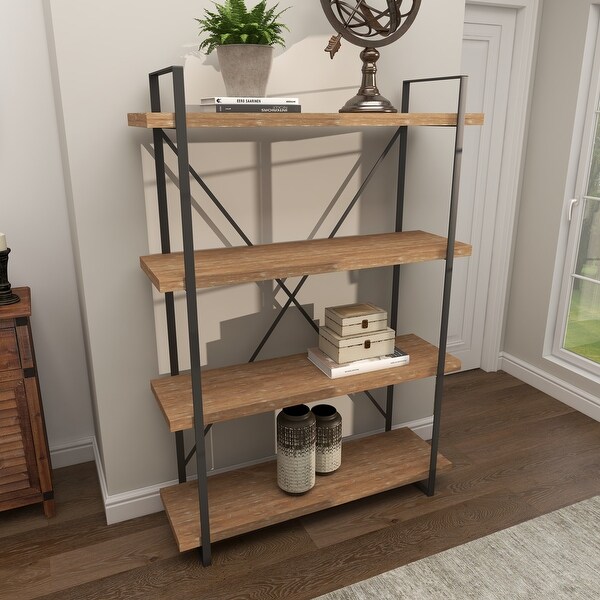 Brown Wood 4 Shelves Shelving Unit - On Sale - Bed Bath Brown Wood 4 Shelves Shelving Unit - On Sale - Bed Bath