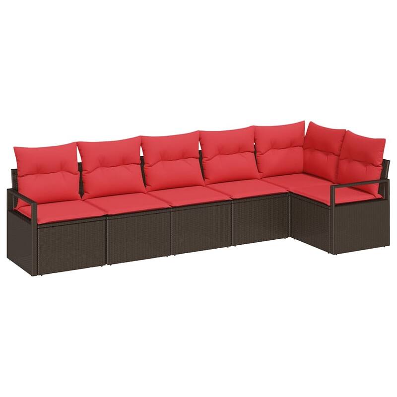6/7 Piece Modular Outdoor Sofa Set with Cushions - 113×48×27.2