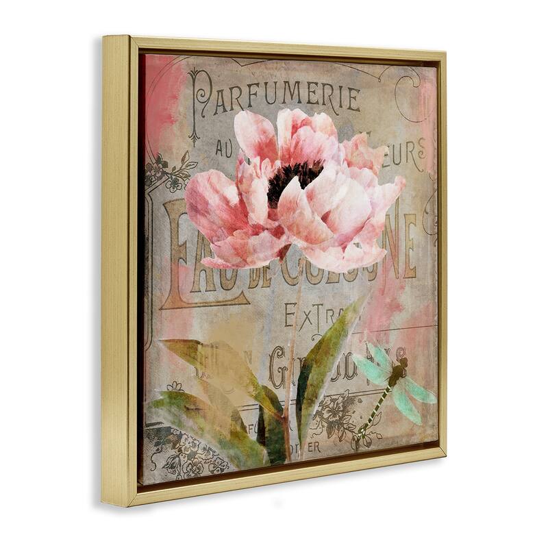 Stupell French Vintage Blossom Framed Floater Canvas Wall Art Design By Sasha