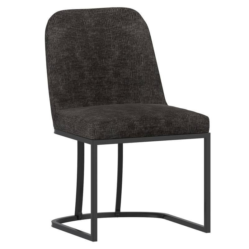 Modern Fabric Dining Chair, Set of 2 - Charcoal
