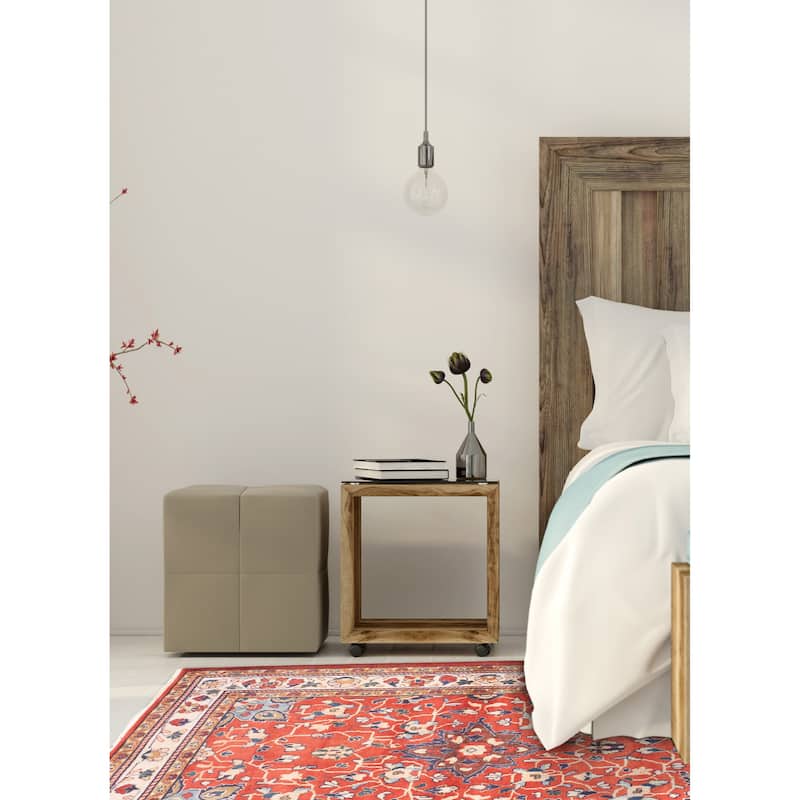 ECARPETGALLERY Hand-knotted Andelz Red Wool Rug - 4'3 x 6'11