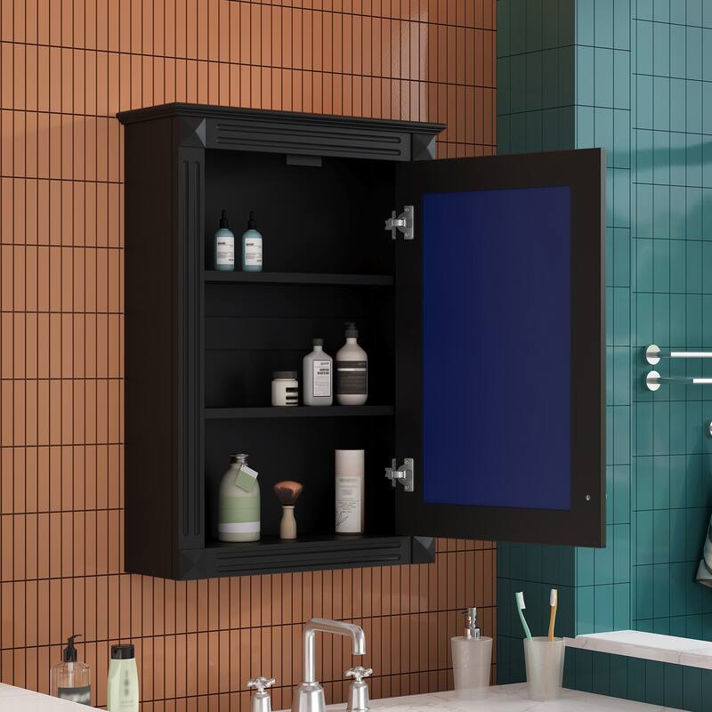 20" Wall Mounted Bathroom Storage Cabinet with Mirror
