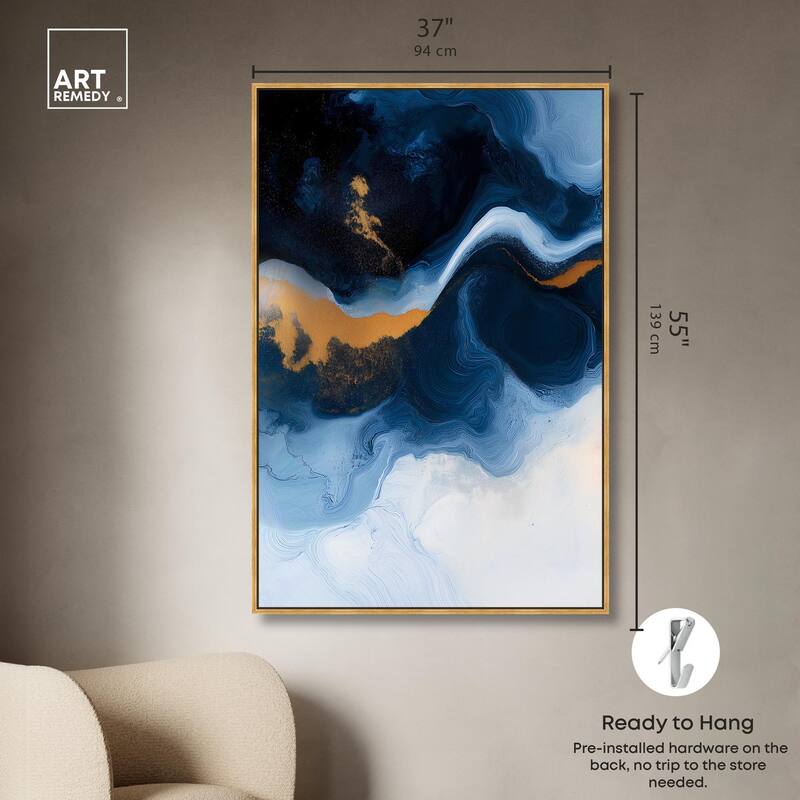 Blue Deep I Canvas by Art Remedy