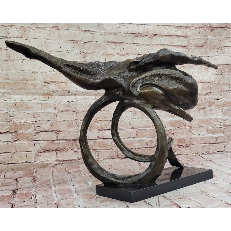 Abstract Bronze Whale Sculpture – Unique Marine Art For Coastal Decor By Dali