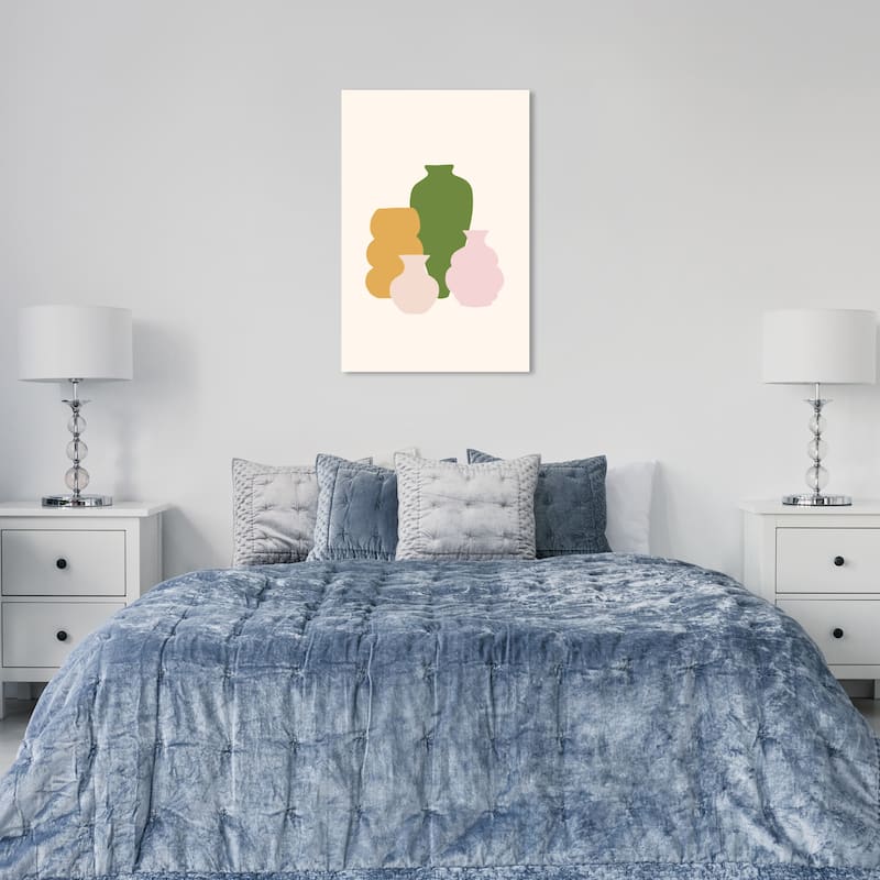 Wynwood Studio Canvas Floral and Botanical Cantaros Green and Modern & Contemporary Wall Art Canvas Print