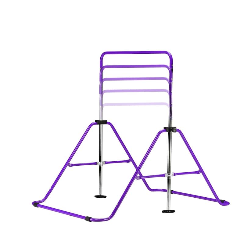 Zenova Gymnastics Bars Kids Kip Junior Training Bars for Home, Folding Horizontal Bars with 5 Adjustable Height