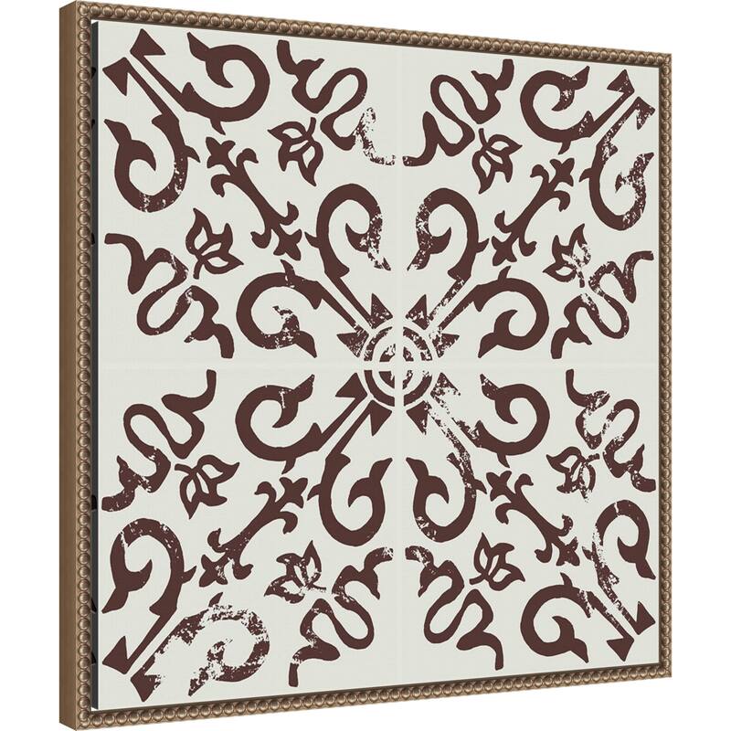 Custom Ceramic Tile No. 3 by Melissa Wang (22 x 22 in.), Framed Canvas Wall Art Print