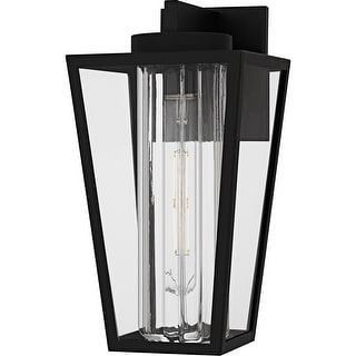 Matte Black Outdoor Wall Lantern from the Jett Collection