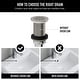 preview thumbnail 18 of 50, VIGO 1.75" W Vessel Bathroom Sink Grid Drain