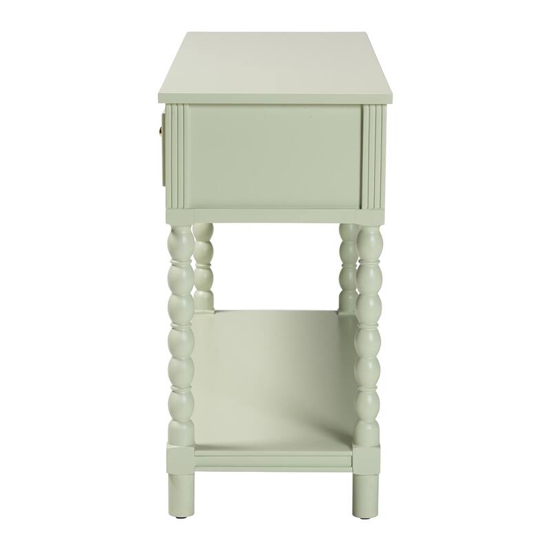 Karnia Console Table with Spindle Legs - 2-Drawer Accent Table with Turned Detailing and Open Shelf Storage