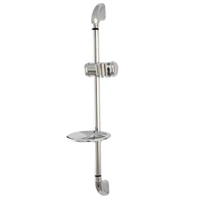 Made To Match Shower Slide Bar with Soap Dish
