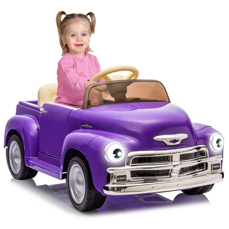 12V Kids Ride On Car, Licensed Chevrolet 3100 Pickup Battery Powered Electric Vehicle
