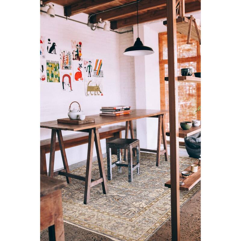 ECARPETGALLERY Hand-knotted Modern Oushak Grey Wool Rug - 8'1 x 10'3