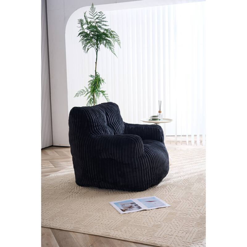 Corduroy Fabric Bean Bag Chair Filled With Memory Sponge