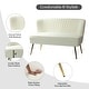 preview thumbnail 3 of 114, HULALA HOME Monica Modern Velvet Curved Tufted Back Loveseat with Metal Tapered Legs