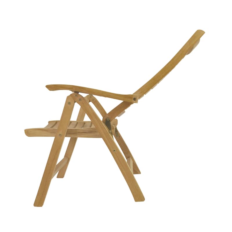 Carina Teak Outdoor Reclining Dining Chair - N/A