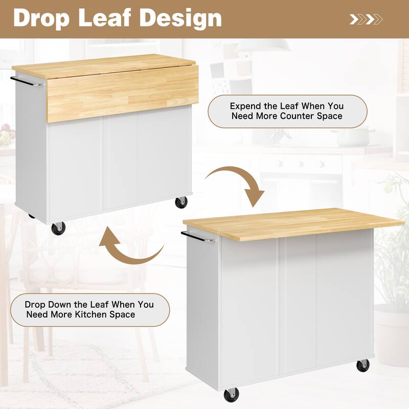 Futzca Storage Kitchen Island Cart