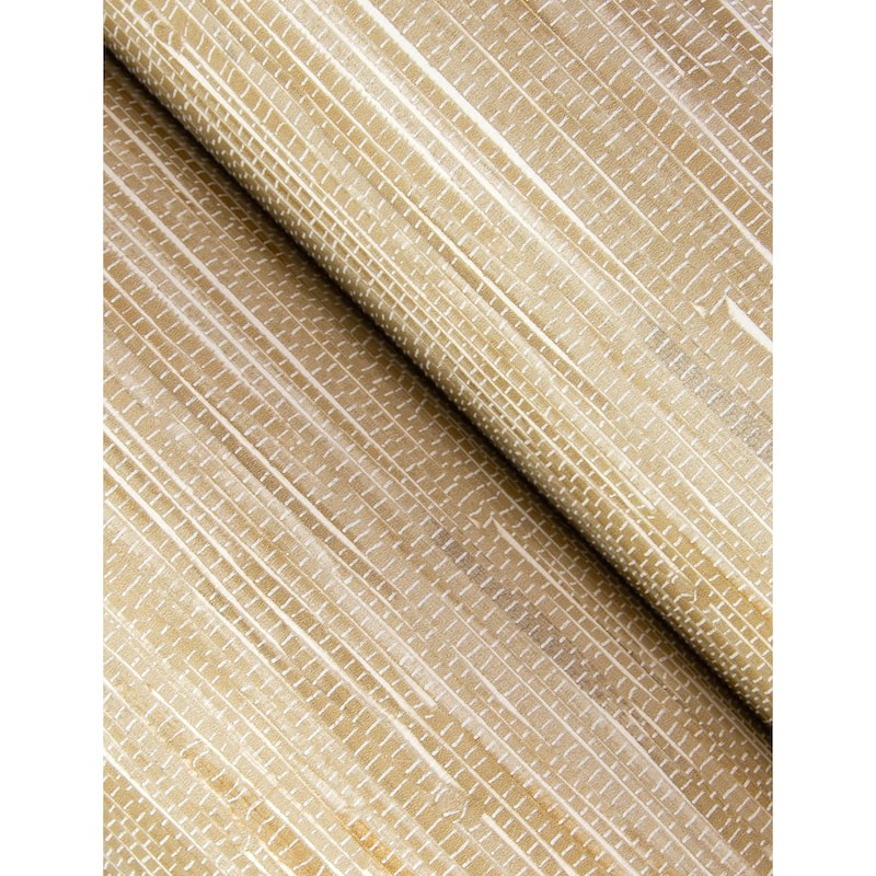 A-Street Prints Exhale Light Brown Woven Faux Grasscloth Wallpaper