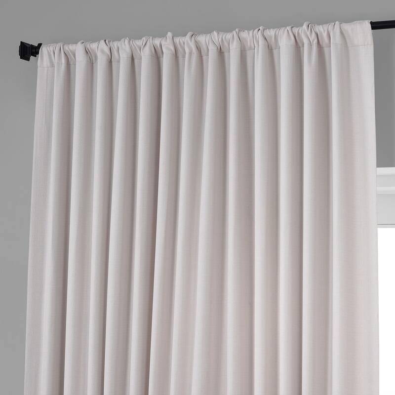 Exclusive Fabrics Faux Linen Extra Wide Room Darkening Curtain Panel