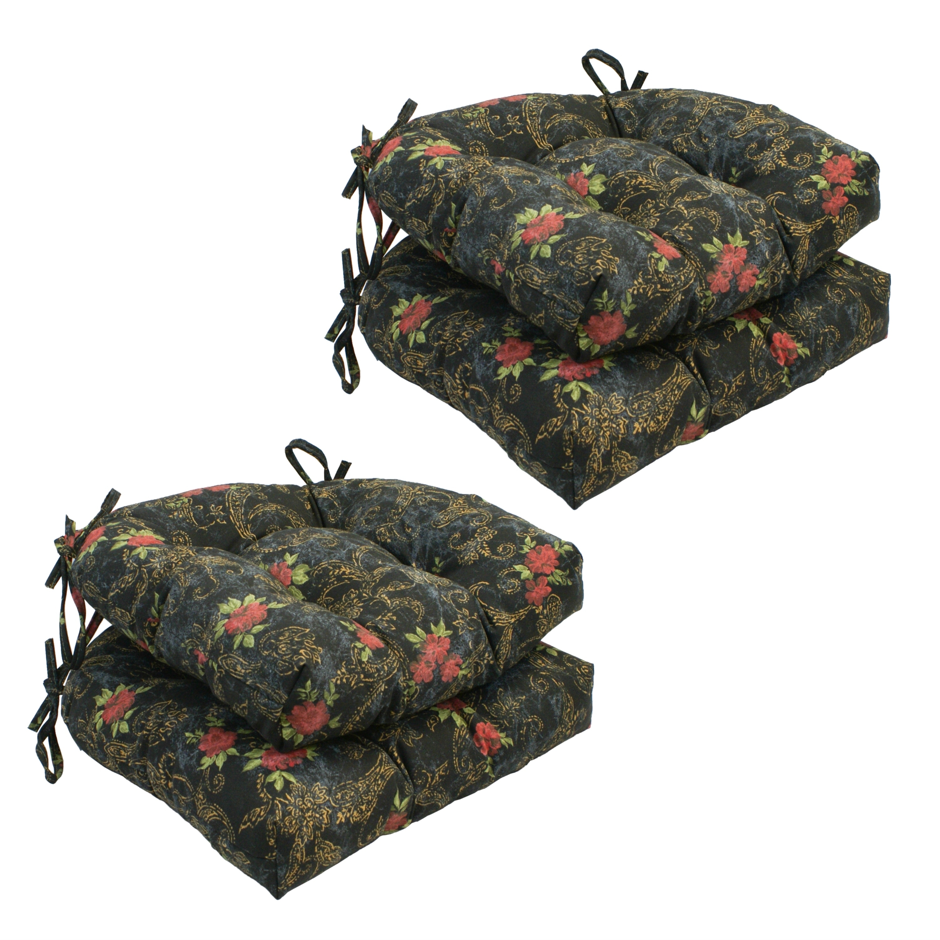 Thick Padded Tapestry Booster Tufted Chair Cushion