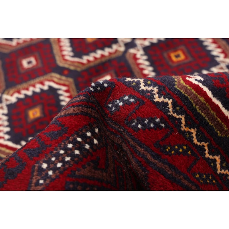 ECARPETGALLERY Hand-knotted Teimani Red Wool Rug - 3'1 x 5'11