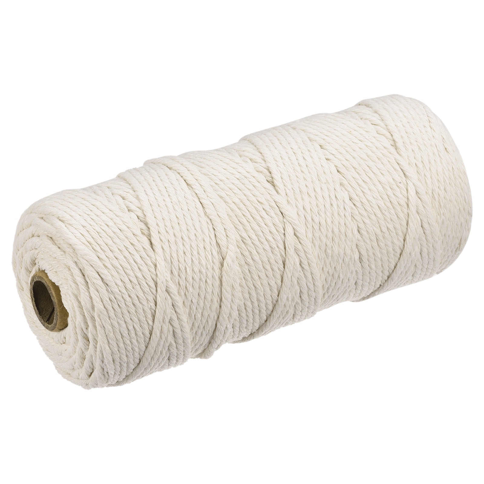 Macrame Cord,3mm x 328 Feet Cotton Twine String Cord,Natural White Cotton Rope Craft String for DIY Knitting Plant Hangers Christmas Wedding Décor (Be