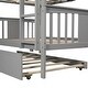 preview thumbnail 9 of 35, Elegant Full over Full Bunk Bed Wooden Kids Bed with Twin Size Trundle,Ladder,Guardrails for Bedroom