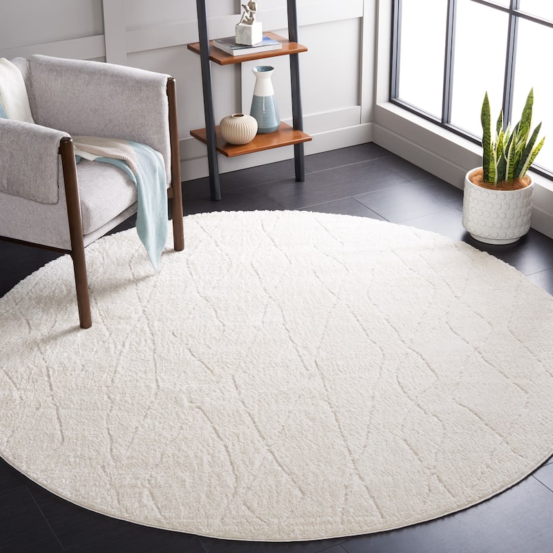 SAFAVIEH Melody Benita Moroccan Rug - 6'7" Round - Ivory/Beige