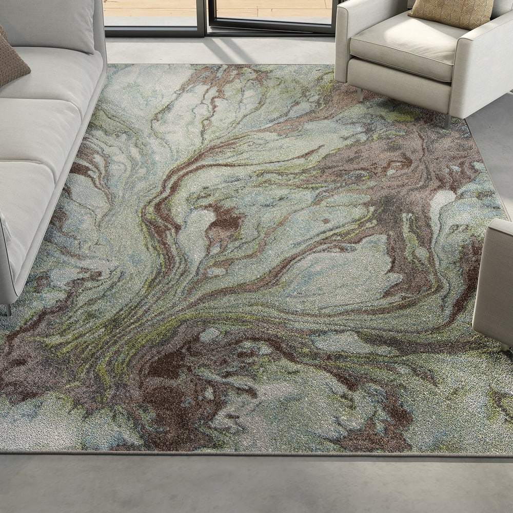 Domani Globe Modern Abstract Pattern Area Rug