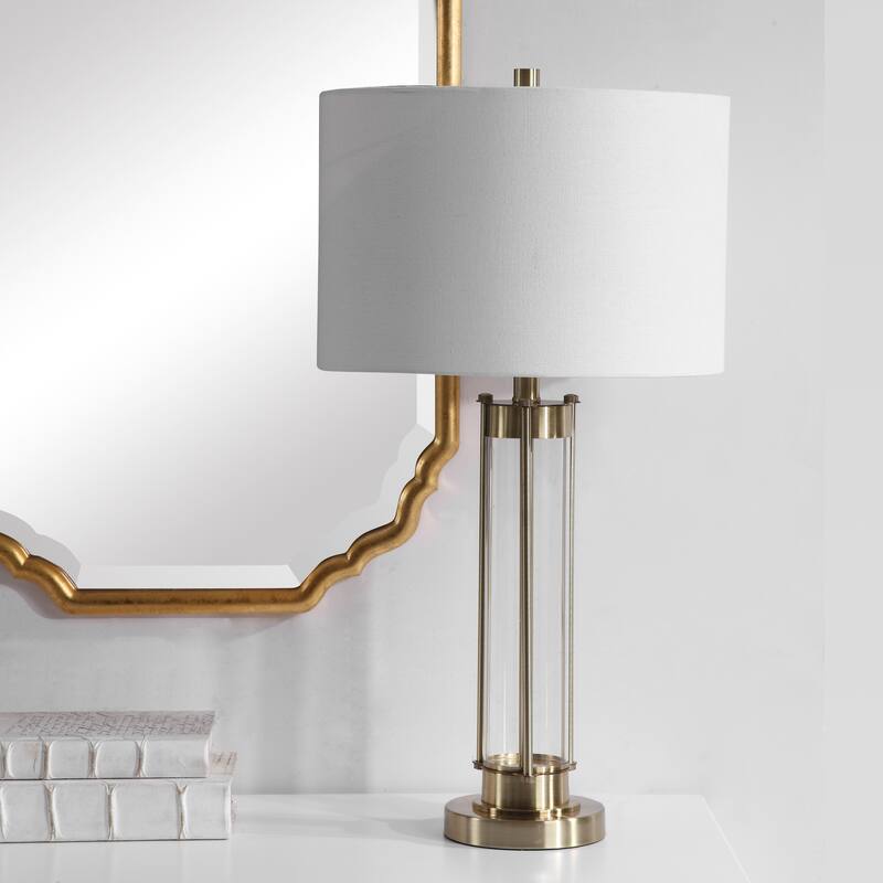 Glass 1-light Table Lamp