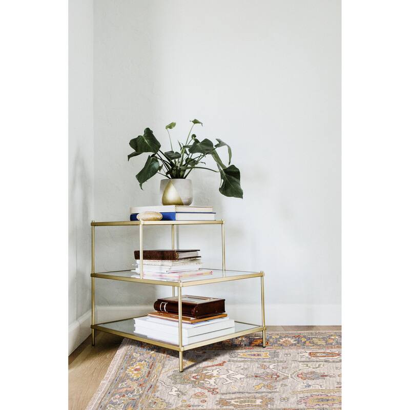 ECARPETGALLERY Hand-knotted Modern Oushak Light Grey Wool Rug - 3'6 x 5'6