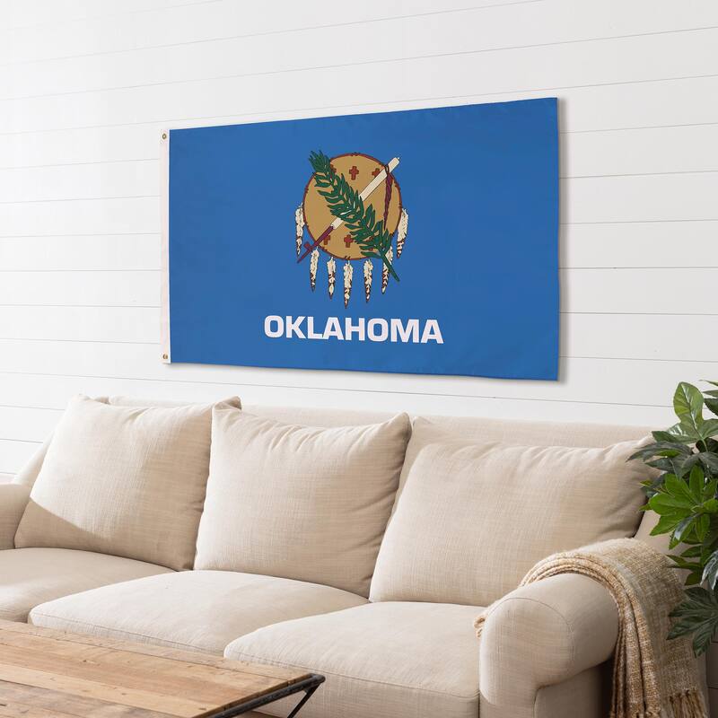 State of Oklahoma Double Sided Estate Flag w/ 2 Grommets, 3'x5'