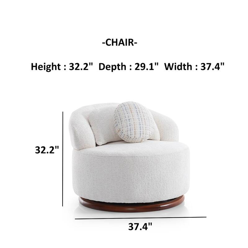 Snowy 4 Pieces Living Room Sets 2 Sofa 2 Chair