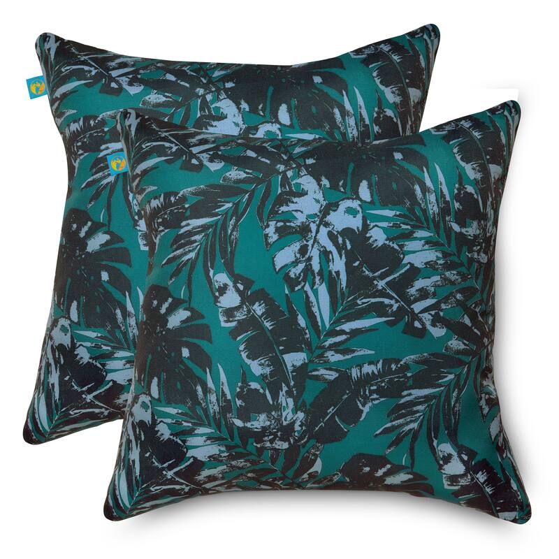 Duck Covers Water-Resistant Accent Pillows, 18 x 18 Inch, 2 Pack - Olympic Forest