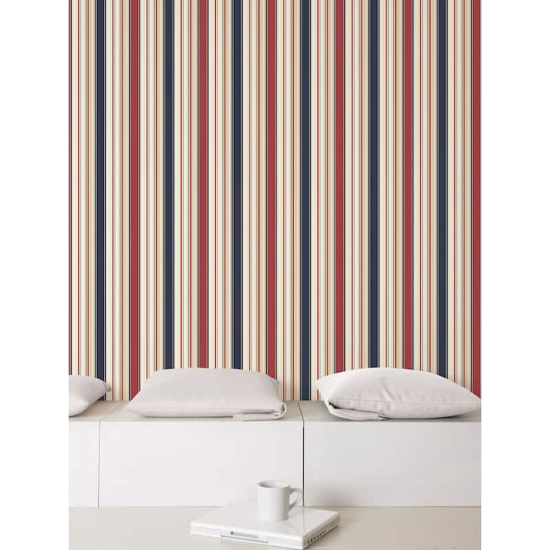 Galerie Wallcoverings Smart Stripes 2 Barcode Stripe Vinyl on Non-Woven Matte Wallpaper Roll