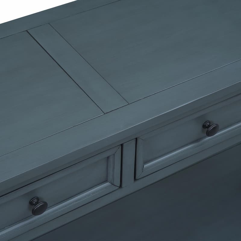 63'' Console Table with Storage Drawers and Bottom Shelf