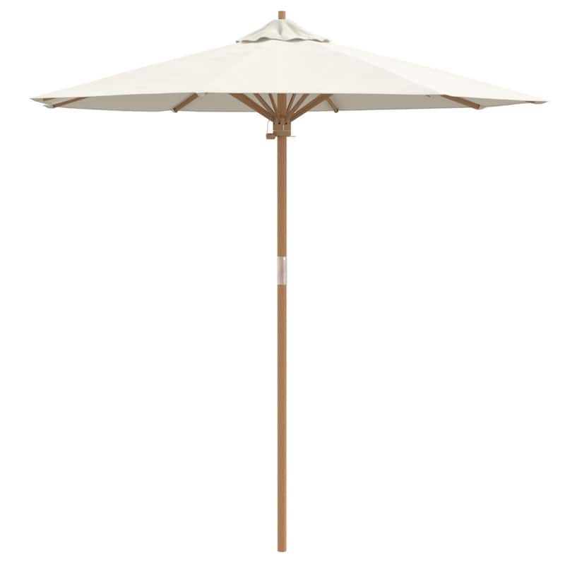 vidaXL Garden Parasol Cream White 85.4x90.6 in Bamboo - 85.4 X 85.4 X 90.6 in