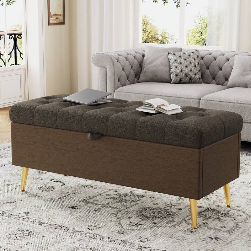 Modern Storage Ottoman Bench