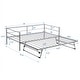 preview thumbnail 12 of 14, Industrial Twin Size Metal Daybed with Adjustable Pop Up Trundle