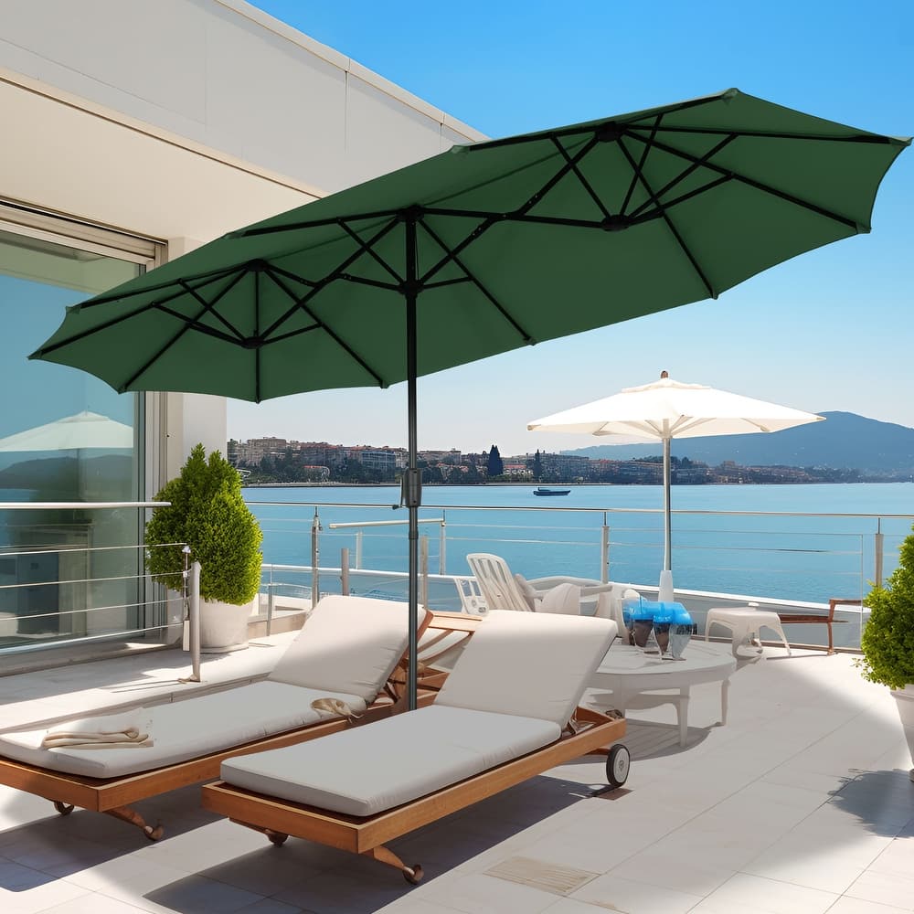 Autlaycil 13 FT Patio Umbrella with Sun Protection & Easy Crank