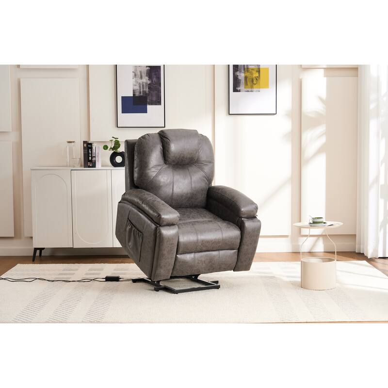 Power Lift Recliner Chair with Massage and Heat for Elderly,Heavy Duty and Safety Motion Reclining Mechanism with USB Ports